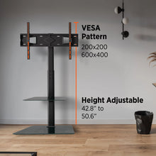 Load image into Gallery viewer, ProMounts TV Floor Stand Mount for 37&quot; to 72&quot; TVs with Height Adjustable Shelf and 25° Swivel (AFMSS6402-X2) ProMounts
