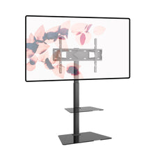 Load image into Gallery viewer, ProMounts TV Floor Stand Mount for 37&quot; to 72&quot; TVs with Height Adjustable Shelf and 25° Swivel (AFMSS6402-X2) ProMounts
