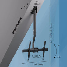 Load image into Gallery viewer, ProMounts Tilt/Swivel Ceiling TV Mount for 37&quot;-90&quot; Screens Holds up to 110 Lbs. ProMounts Ceiling TV Mount
