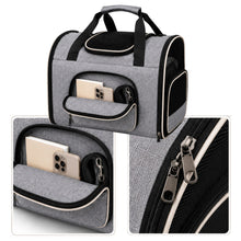 Load image into Gallery viewer, ProMounts Soft-Sided Pet Carrier Backpack for Cats &amp; Small Dogs, Airline-Friendly Foldable Travel Carrier with Mesh Ventilation, Safety Leash &amp; Storage Pocket

