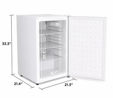 Load image into Gallery viewer, SnowLion Premium 122L Solid Door Mini Fridge 4.3 Cu.ft. Freestanding Under-Counter Mini Fridge in White (OSFS021-WXL)
