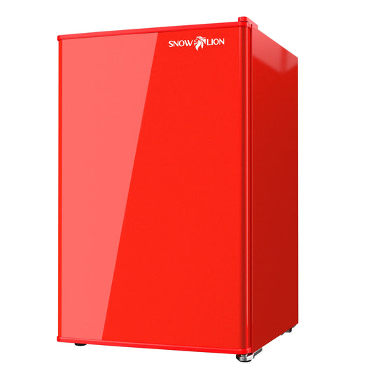 SnowLion Premium 65L Solid Door 2.3 Cu.ft. Freestanding Under-Counter Mini Fridge in Red SnowLion Solid Door Large