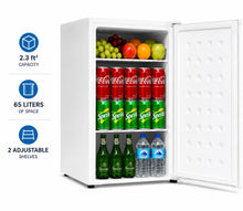 Load image into Gallery viewer, SnowLion Premium 65L Solid Door 2.3 Cu.ft. Freestanding Under-Counter Mini Fridge in White (OSFS015-WL)
