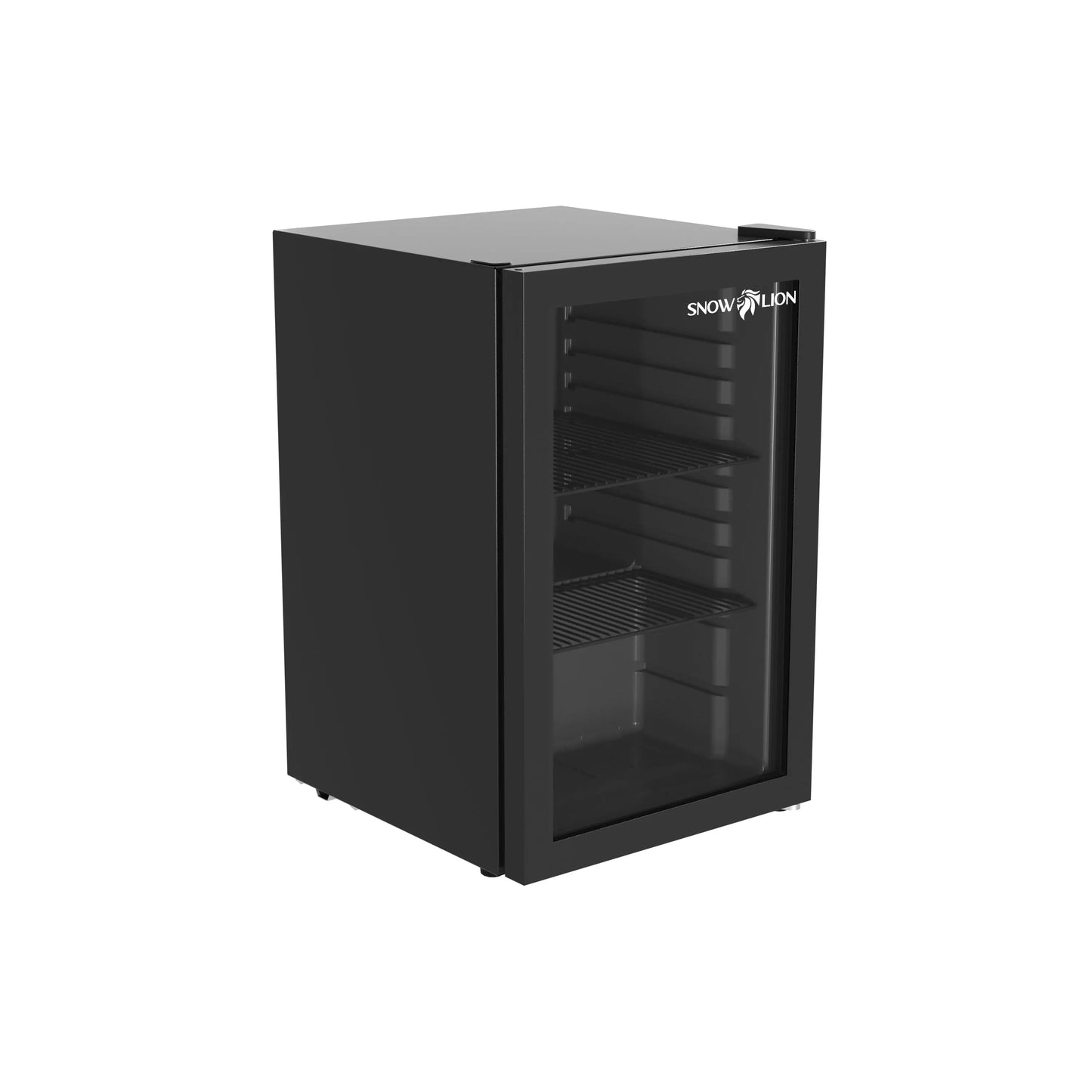 SnowLion Premium 69L Beverage Refrigerator 2.4 Cu.ft. Freestanding Mini Fridge With Glass Door in Black SnowLion Glass Door Large