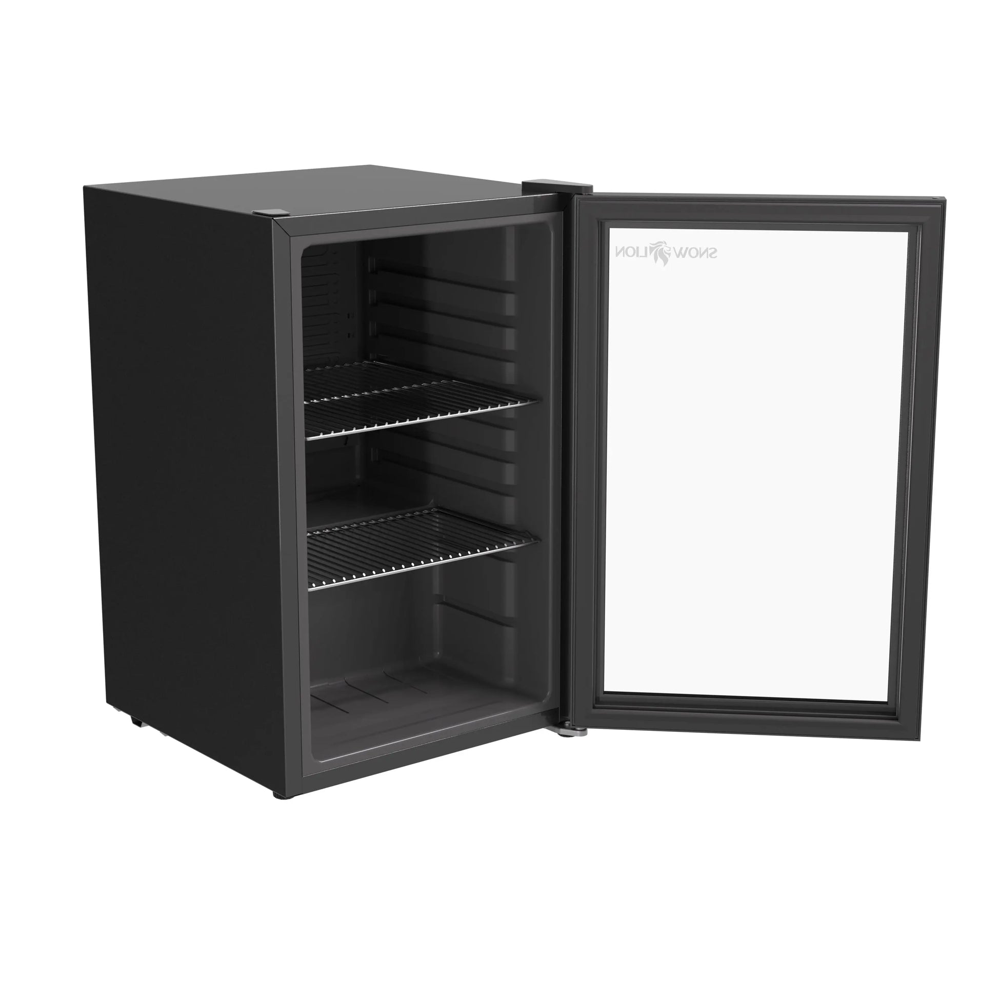 SnowLion Premium 69L Beverage Refrigerator 2.4 Cu.ft. Freestanding Mini Fridge With Glass Door in Black SnowLion Glass Door Large