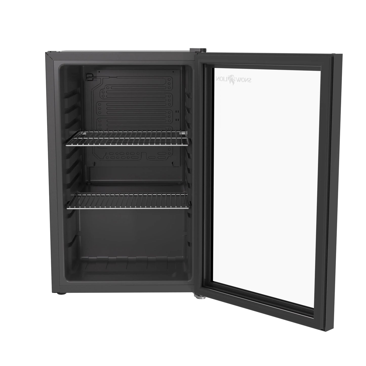 SnowLion Premium 69L Beverage Refrigerator 2.4 Cu.ft. Freestanding Mini Fridge With Glass Door in Black SnowLion Glass Door Large