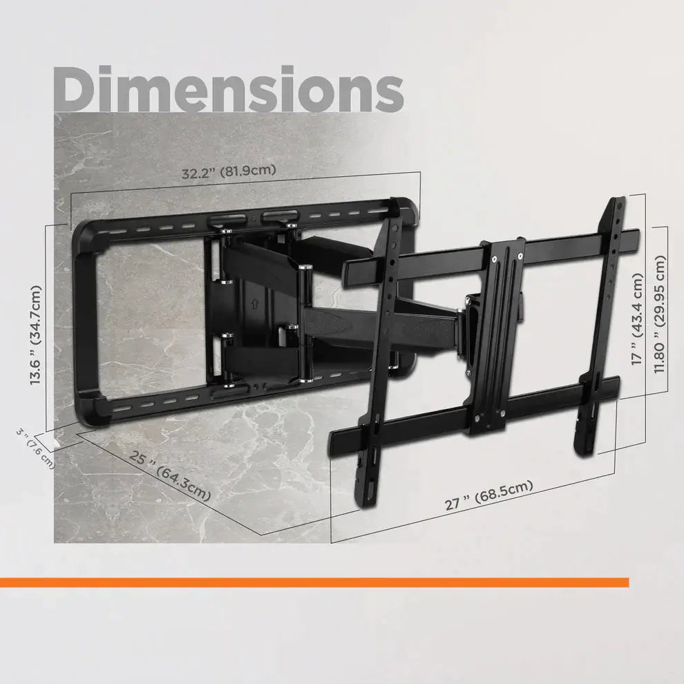 ProMounts Articulating / Full Motion TV Wall Mount for 37" to 100" TVs Holds Up to 150lbs (UA-PRO640) - One Products