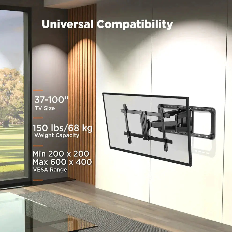 ProMounts Articulating / Full Motion TV Wall Mount for 37" to 100" TVs Holds Up to 150lbs (UA-PRO640) - One Products