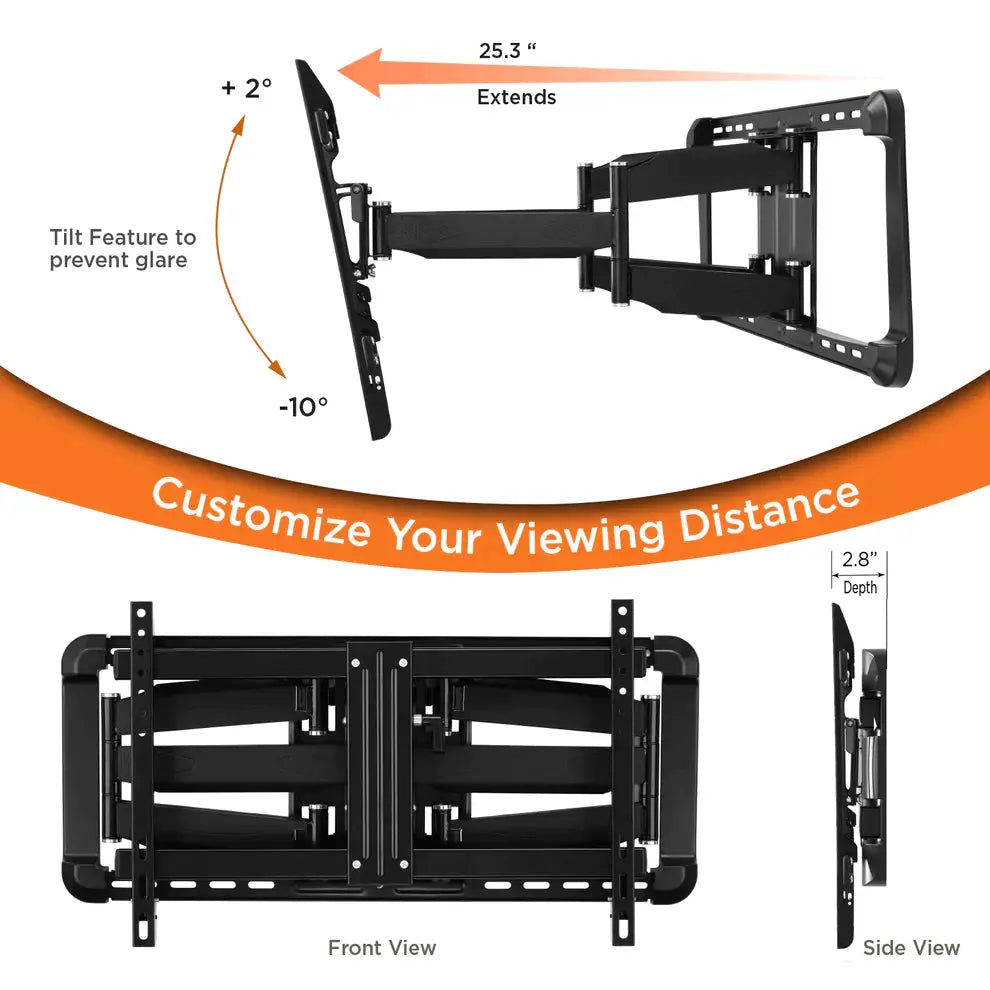 ProMounts Articulating / Full Motion TV Wall Mount for 37" to 100" TVs Holds Up to 150lbs (UA-PRO640) - One Products