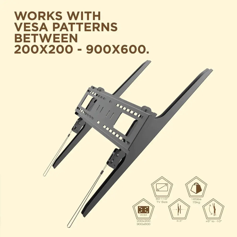 ProMounts Tilt / Tilting TV Wall Mount For 60" to 110" TVs Up to 165lbs (UT-PRO410) - One Products