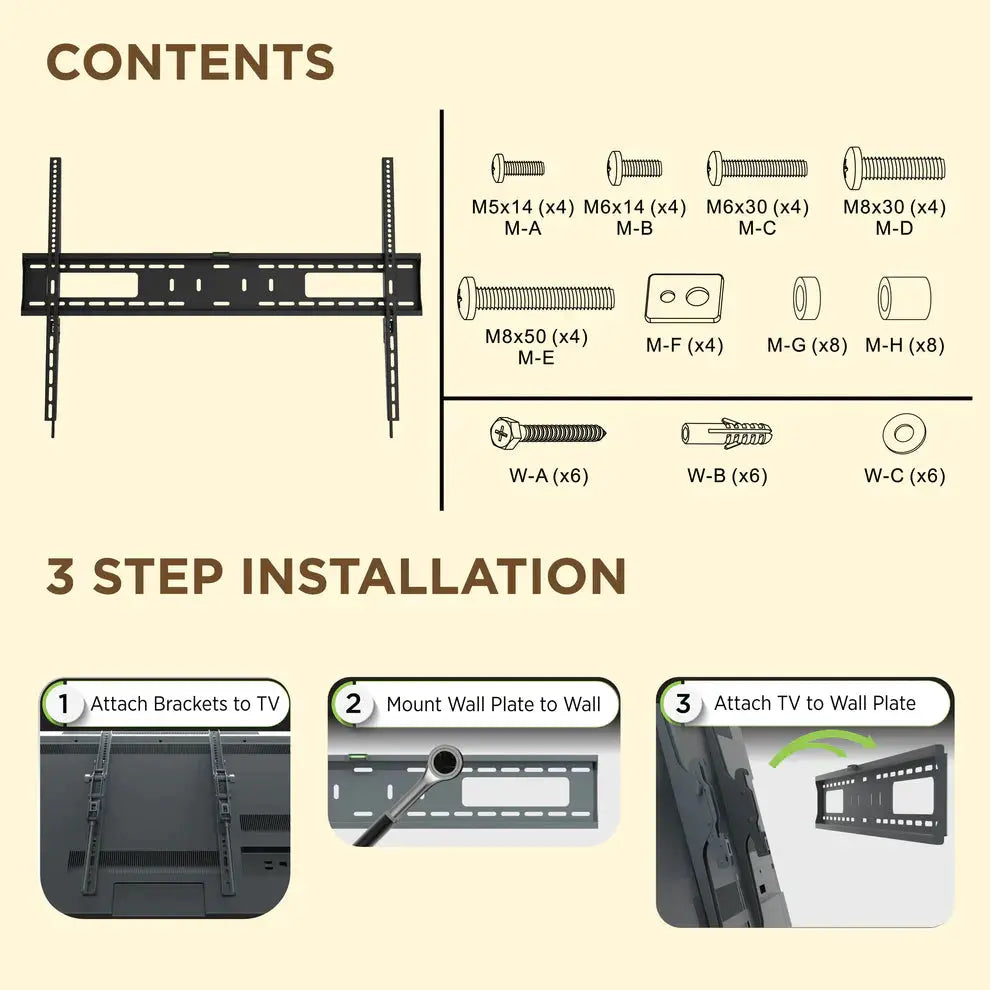 ProMounts Tilt / Tilting TV Wall Mount For 60" to 110" TVs Up to 165lbs (UT-PRO410) - One Products