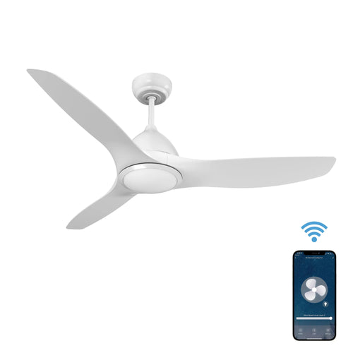 ONE Products 52” Smart Ceiling Fan with LED Light (OHCF02-W) - One Products