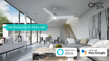 Load image into Gallery viewer, ONE Products 52” Smart Ceiling Fan with LED Light (OHCF02-W) - One Products
