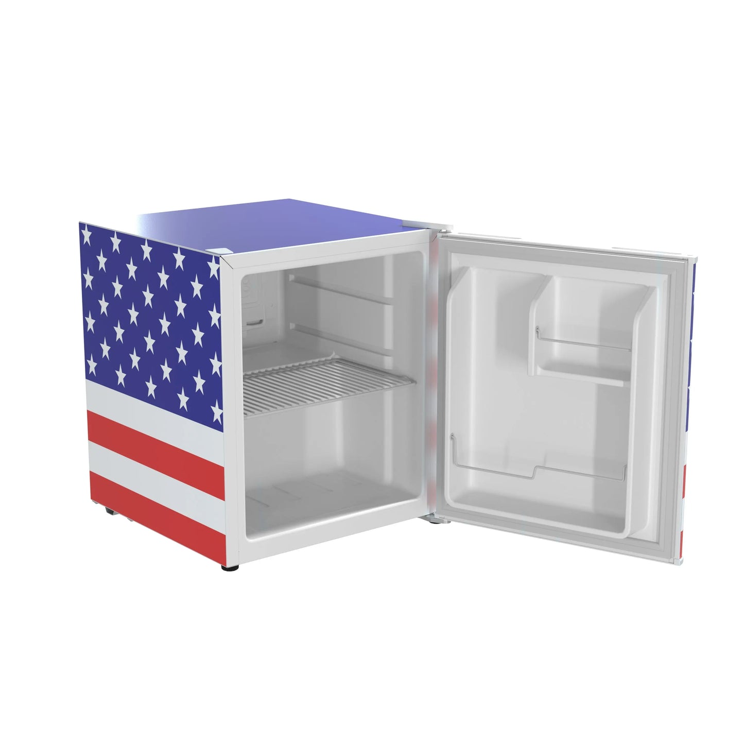 Husky 43L Solid Door 1.5 C.ft. Freestanding Counter-Top Mini Fridge (American Flag) - One Products