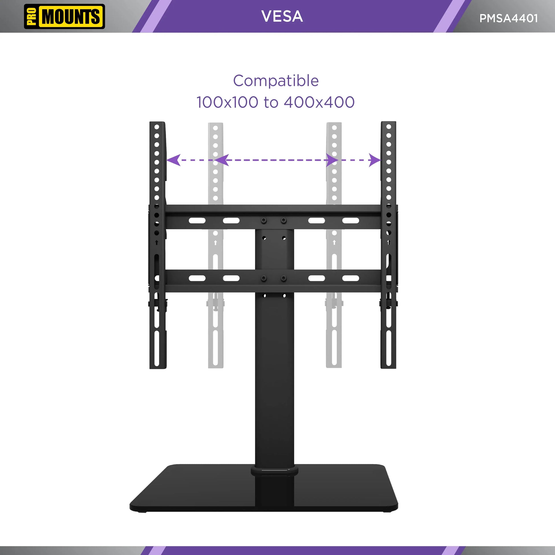 ProMounts Tabletop TV Stand Mount for 37"-65 TVs Holds up to 88lbs - One Products