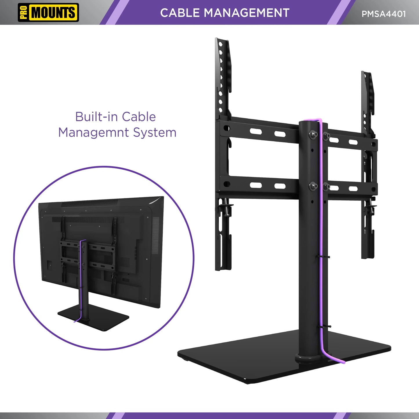 ProMounts Tabletop TV Stand Mount for 37"-65 TVs Holds up to 88lbs - One Products