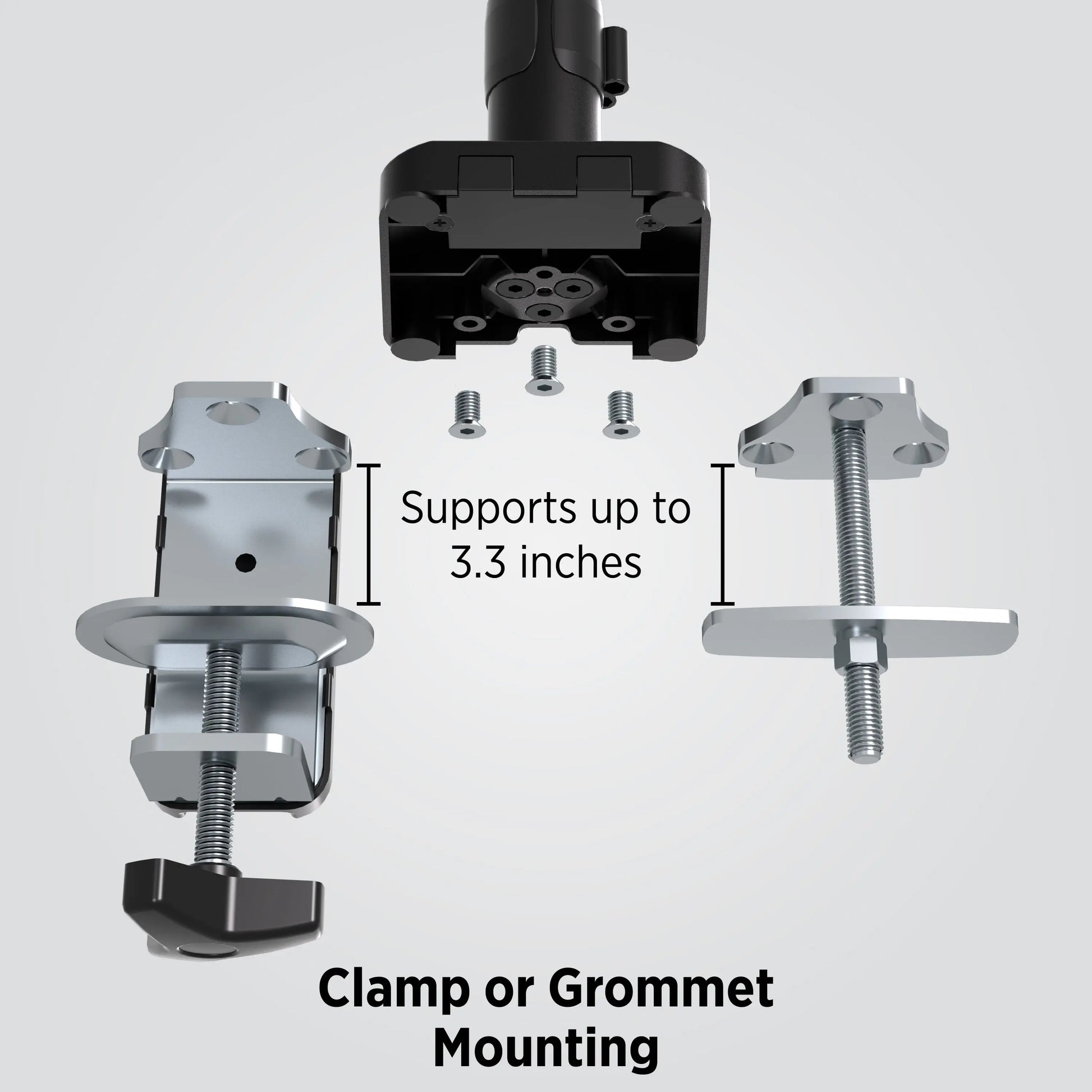 ProMounts Landscape to Portrait Single Monitor Arm for 13” to 32” Screens Holds up to 17.6 lbs - One Products