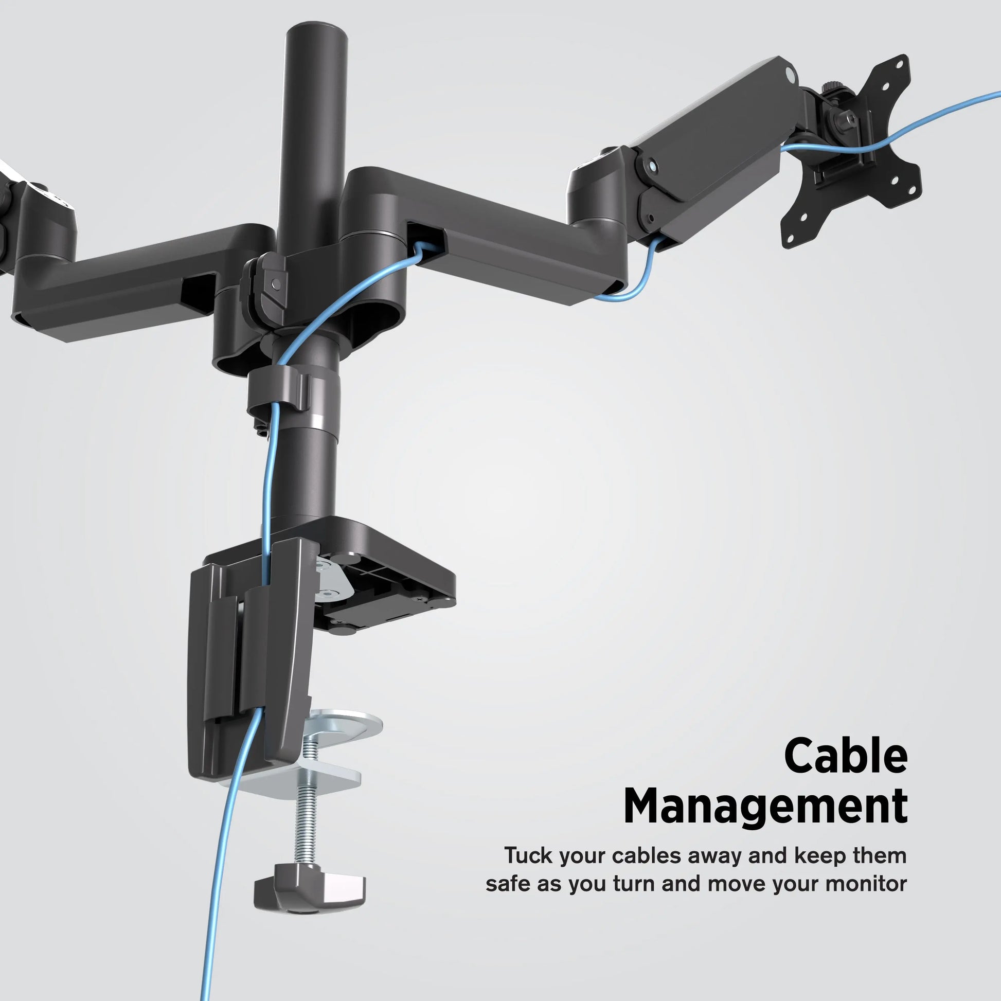 ProMounts Landscape to Portrait Double Monitor Arms for 13" to 32" Screens Holds up to 17.6 lbs - One Products