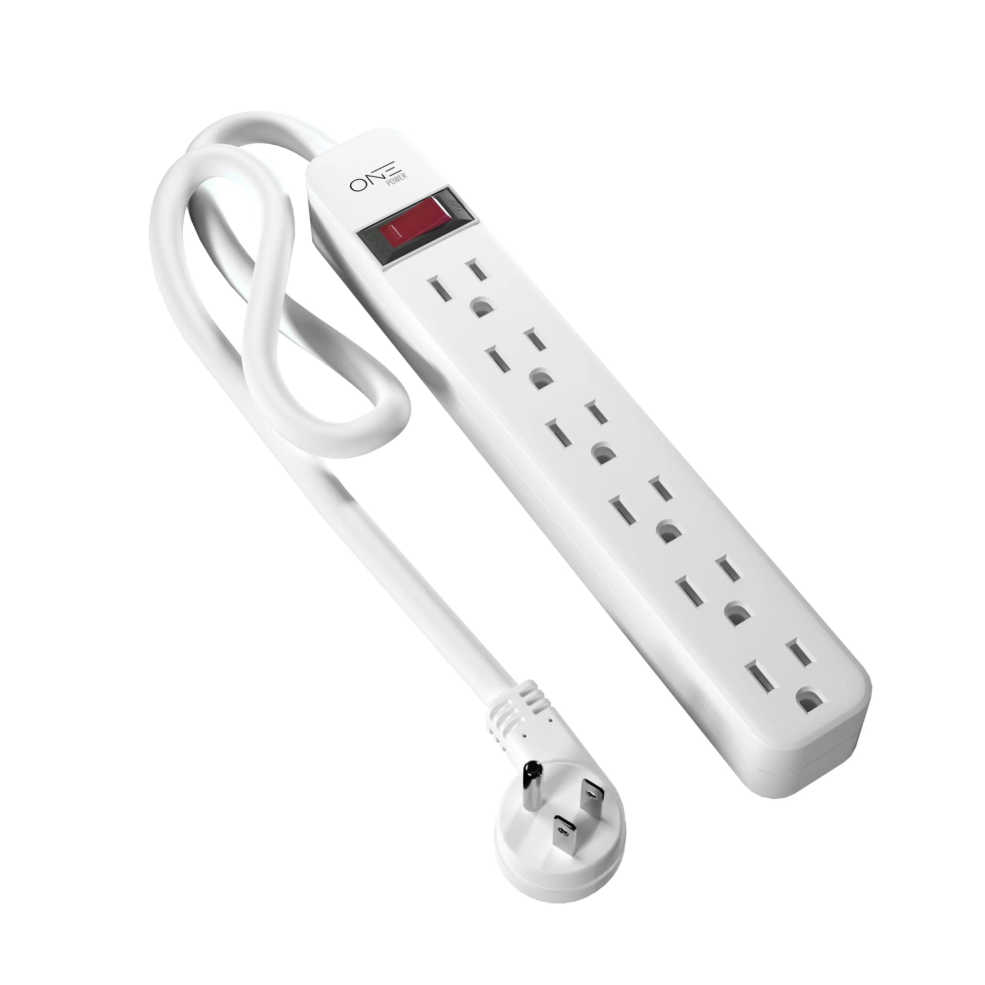 ONE Power 6 Outlet Power Strip with 2 Foot Extension Cord (PS601) - One Products