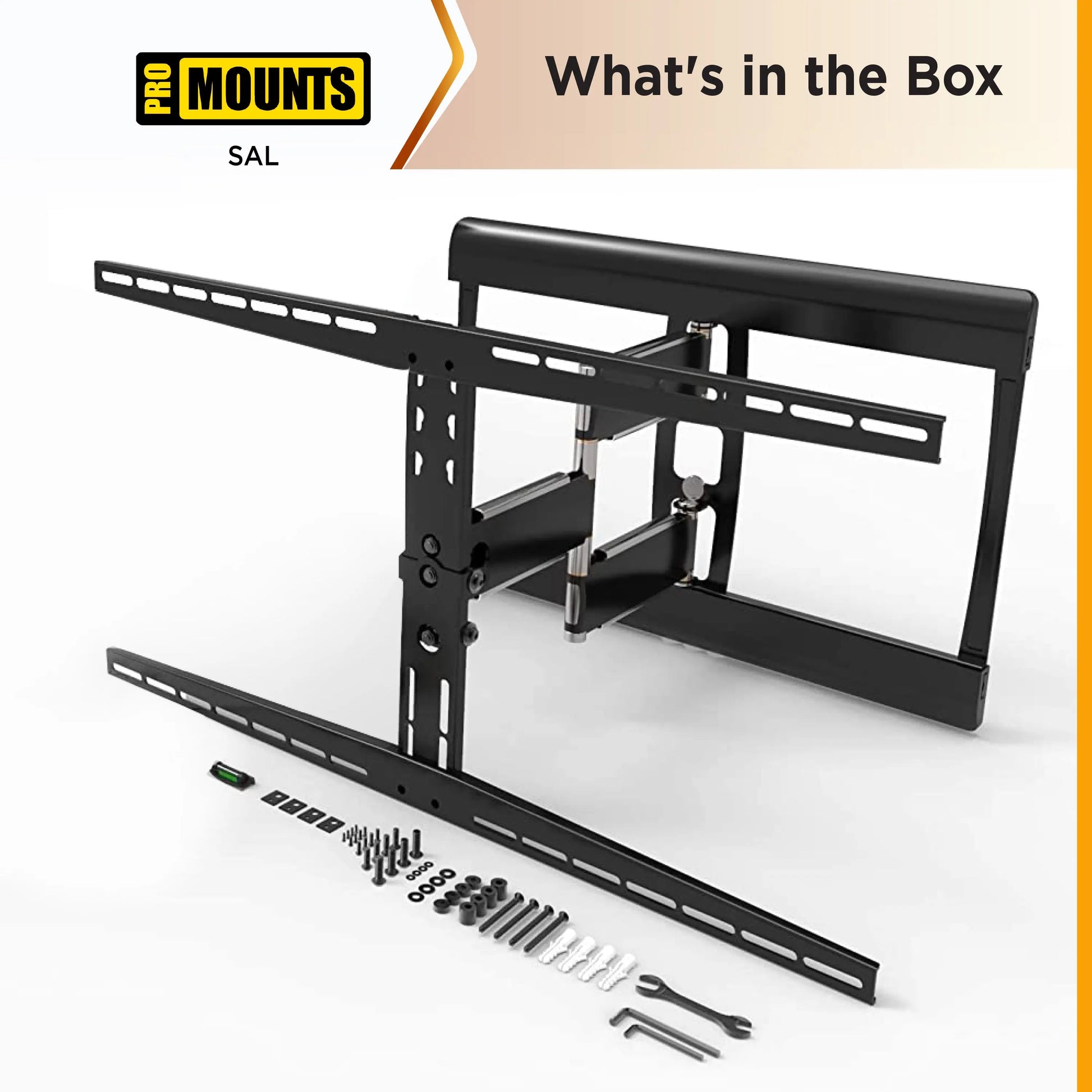 ProMounts Articulating / Full-Motion TV Wall Mount for 37" to 85" TVs up to 120 lbs (SAL) - One Products